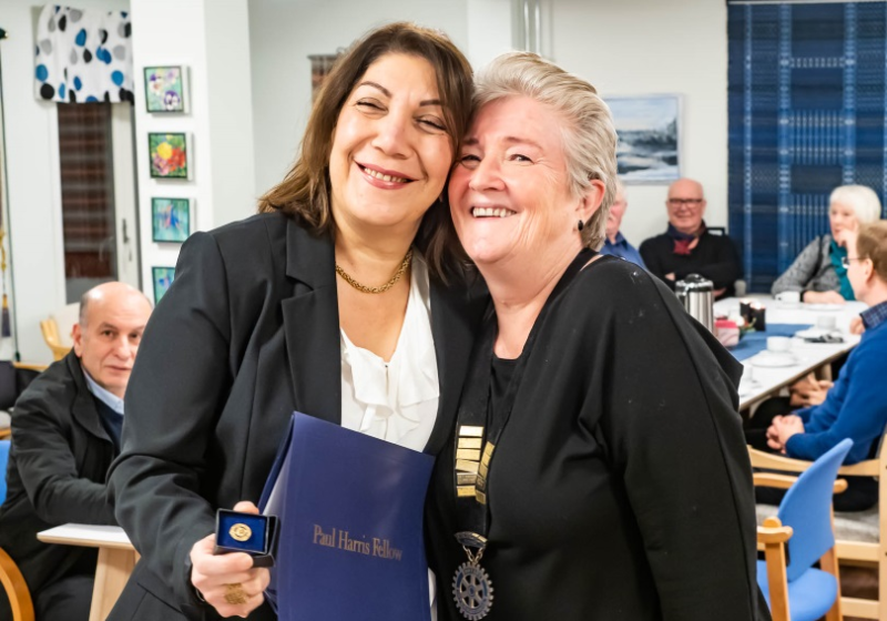 Mahnaz Moayeri ble hedret med Paul Harris Fellow