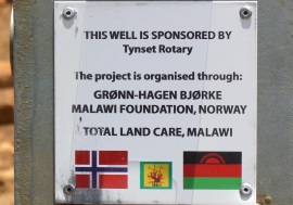 Malawi får rent vann og skoler - Med bidrag fra Tynset Rotaryklubb